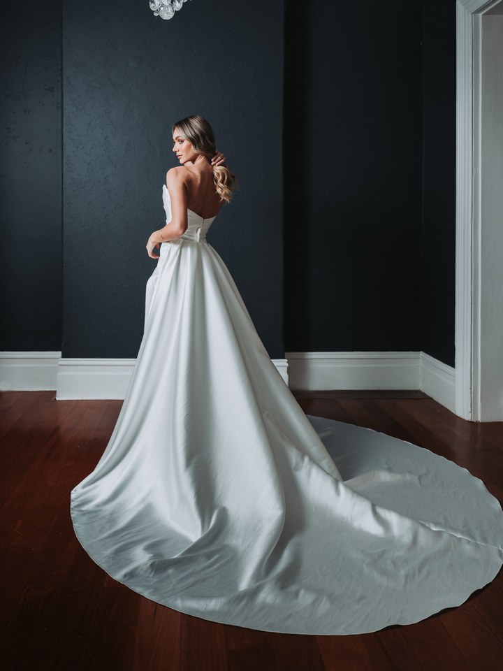 Kiss Me and half overskirt | wedding dress by Corston Couture